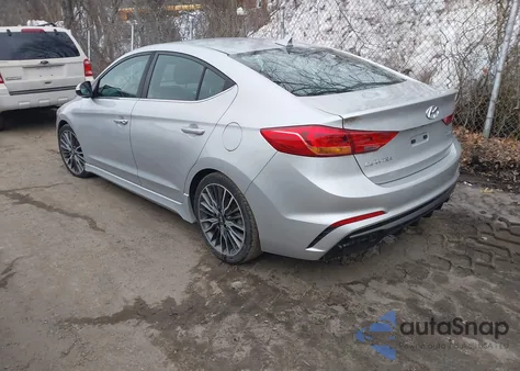 2018 Hyundai Elantra Sport из США, поврежденный, VIN KMHD04LB5JU681364